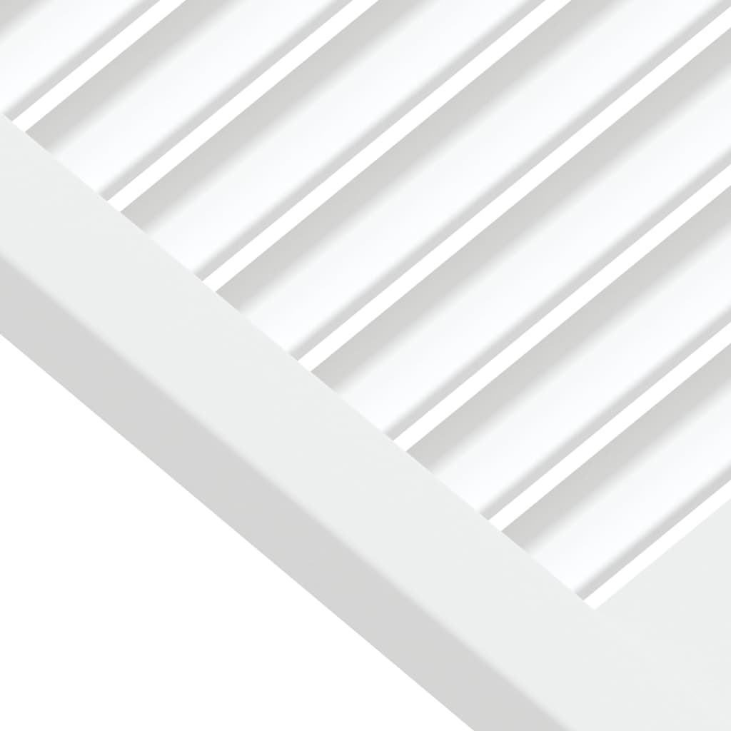 Ușă de dulap design lambriu, alb, 61,5x39,4 cm, lemn masiv pin