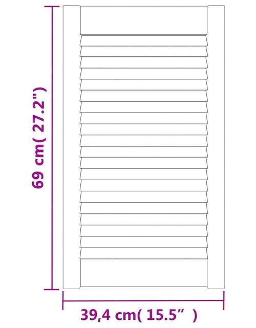 Загрузите изображение в средство просмотра галереи, Uși dulap design lambriu 4 buc. alb 69x39,4 cm, lemn masiv pin
