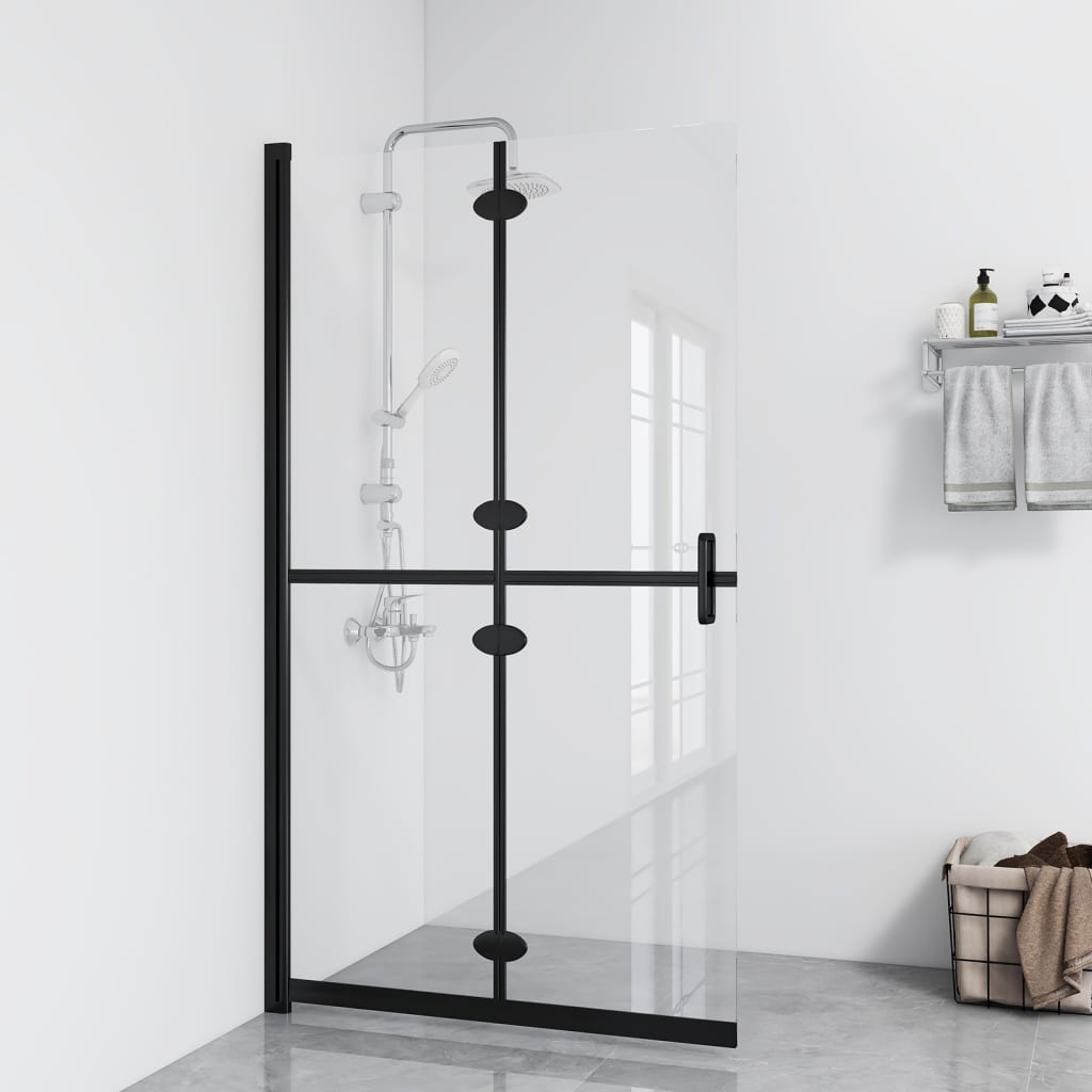 Perete de duș walk-in pliabil 70x190 cm sticlă ESG transparentă