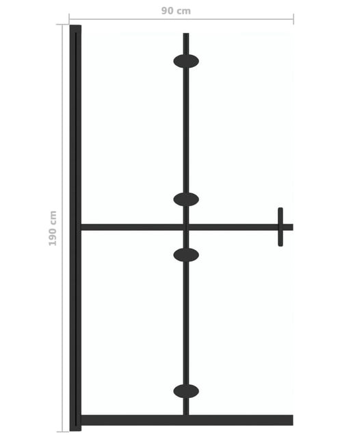 Загрузите изображение в средство просмотра галереи, Perete de duș walk-in pliabil 90x190 cm sticlă ESG transparentă
