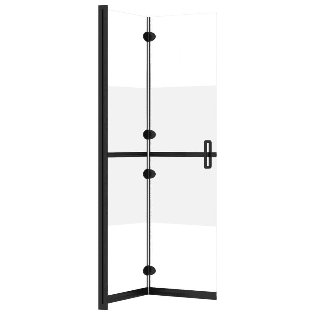 Perete duș walk-in pliabil 120x190 cm sticlă ESG jumătate mată