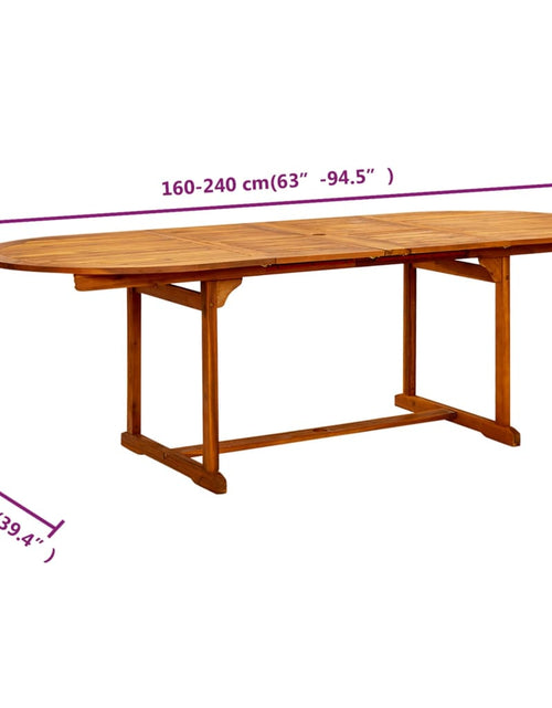 Încărcați imaginea în vizualizatorul Galerie, Masă de grădină, (160-240)x100x75 cm, lemn masiv de acacia
