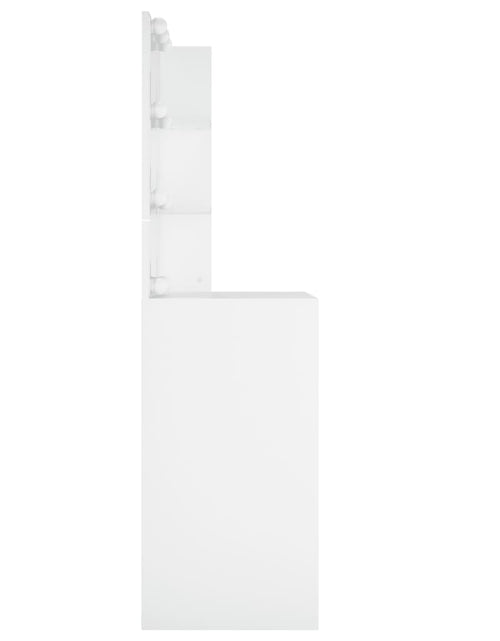 Încărcați imaginea în vizualizatorul Galerie, Masă de toaletă cu LED, alb, 60x40x140 cm
