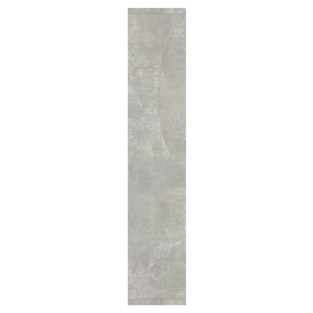 Dulap cu oglindă și LED, gri beton, 91x15x76,5 cm