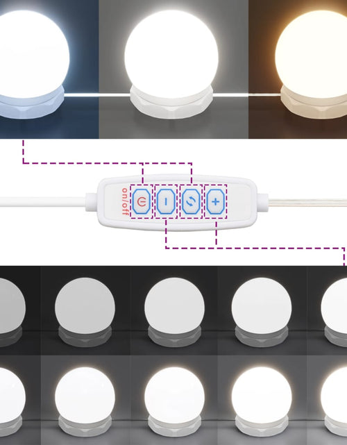 Загрузите изображение в средство просмотра галереи, Dulap cu oglindă și LED, alb extralucios, 91x15x76,5 cm
