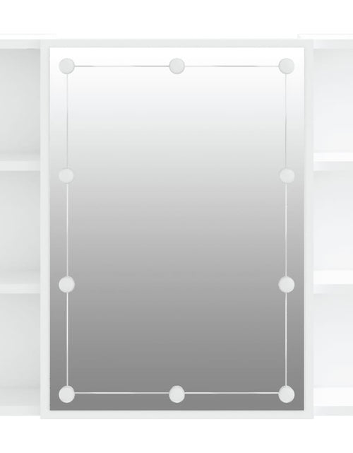 Încărcați imaginea în vizualizatorul Galerie, Dulap cu oglindă și LED, alb, 70x16,5x60 cm
