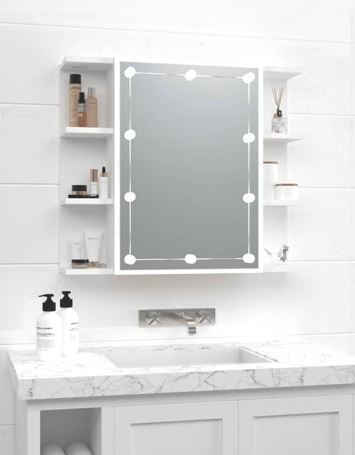 Încărcați imaginea în vizualizatorul Galerie, Dulap cu oglindă și LED, alb, 70x16,5x60 cm
