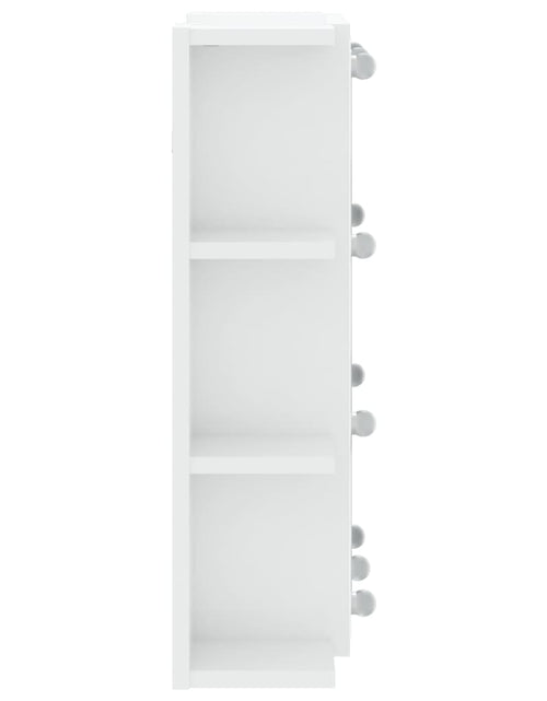 Încărcați imaginea în vizualizatorul Galerie, Dulap cu oglindă și LED, alb extralucios, 70x16,5x60 cm
