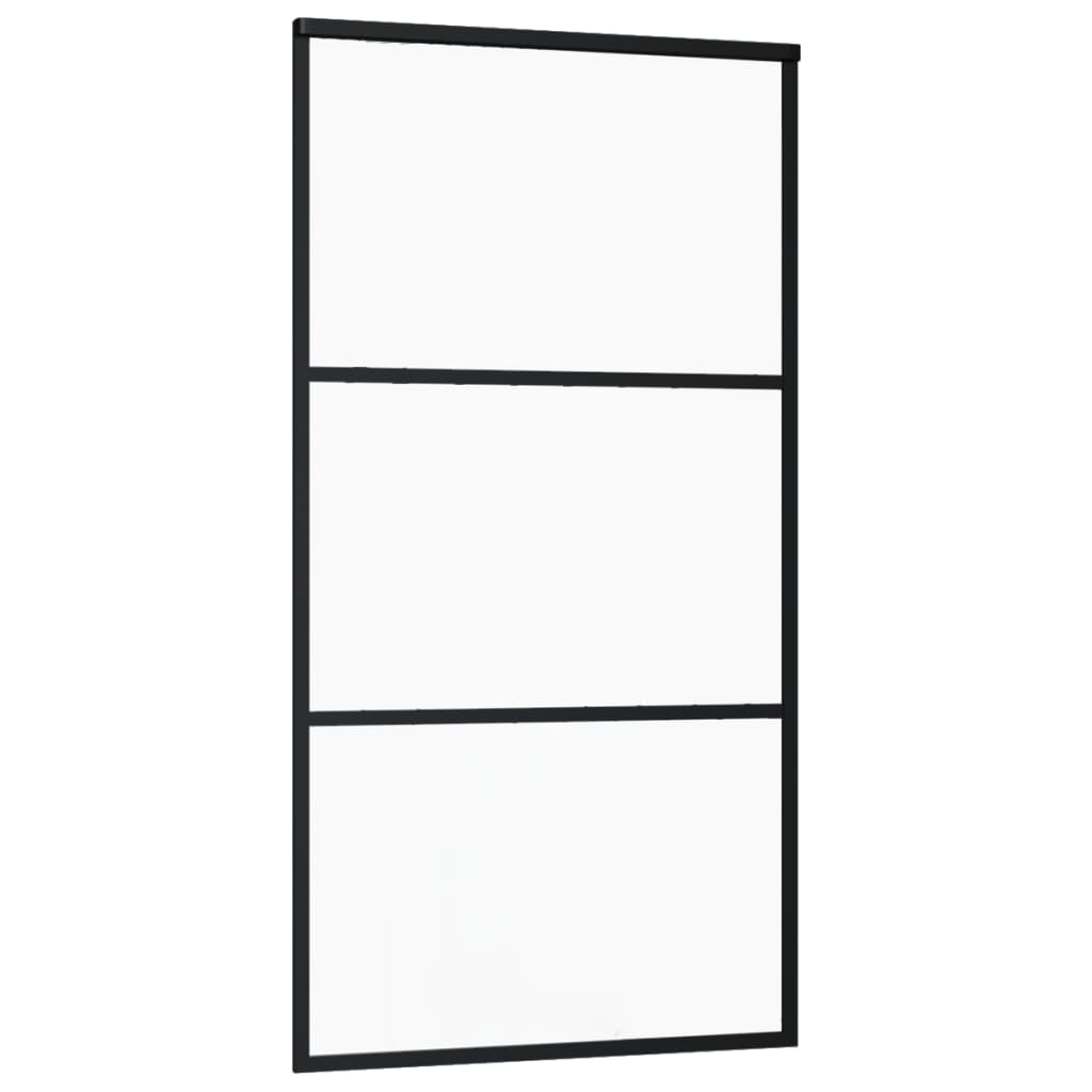 Ușă glisantă cu set feronerie, 102x205 cm, sticlă ESG/aluminiu