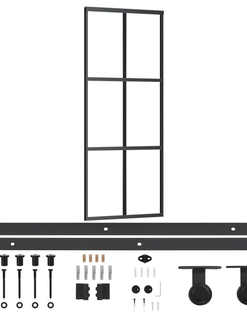 Загрузите изображение в средство просмотра галереи, Ușă glisantă cu set feronerie, 76x205 cm, sticlă ESG/aluminiu
