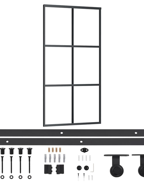 Загрузите изображение в средство просмотра галереи, Ușă glisantă cu set feronerie, 102x205 cm, sticlă ESG/aluminiu
