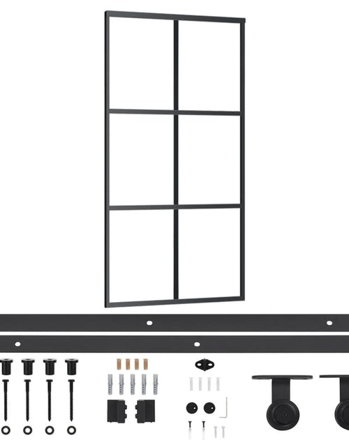 Загрузите изображение в средство просмотра галереи, Ușă glisantă cu set feronerie, 102x205 cm, sticlă ESG/aluminiu
