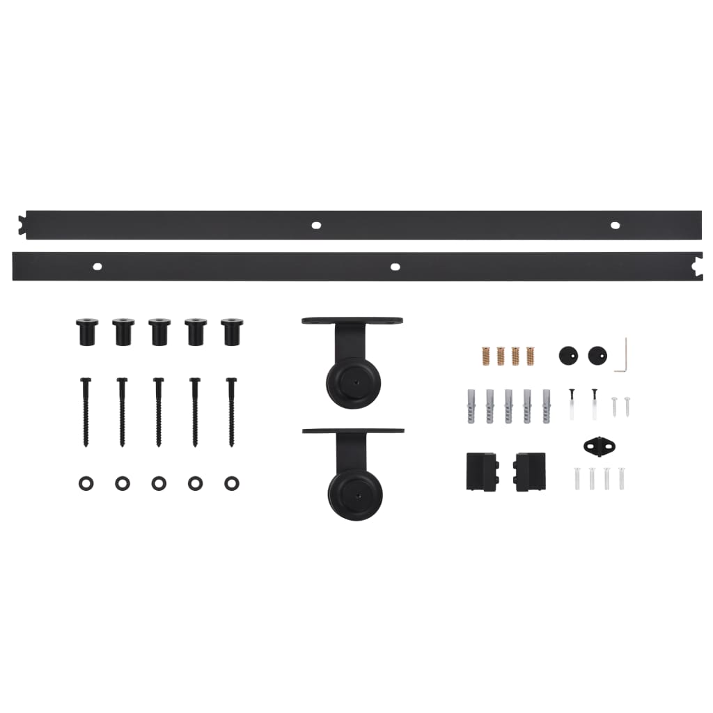 Ușă glisantă cu set feronerie, 102x205 cm, sticlă ESG/aluminiu