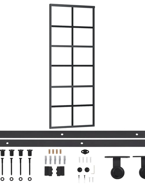 Загрузите изображение в средство просмотра галереи, Ușă glisantă cu set feronerie, 76x205 cm, sticlă ESG/aluminiu

