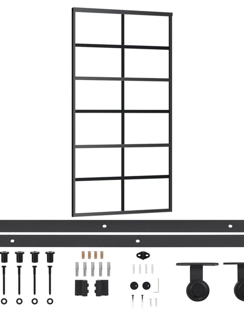 Загрузите изображение в средство просмотра галереи, Ușă glisantă cu set feronerie, 102x205 cm, sticlă ESG/aluminiu
