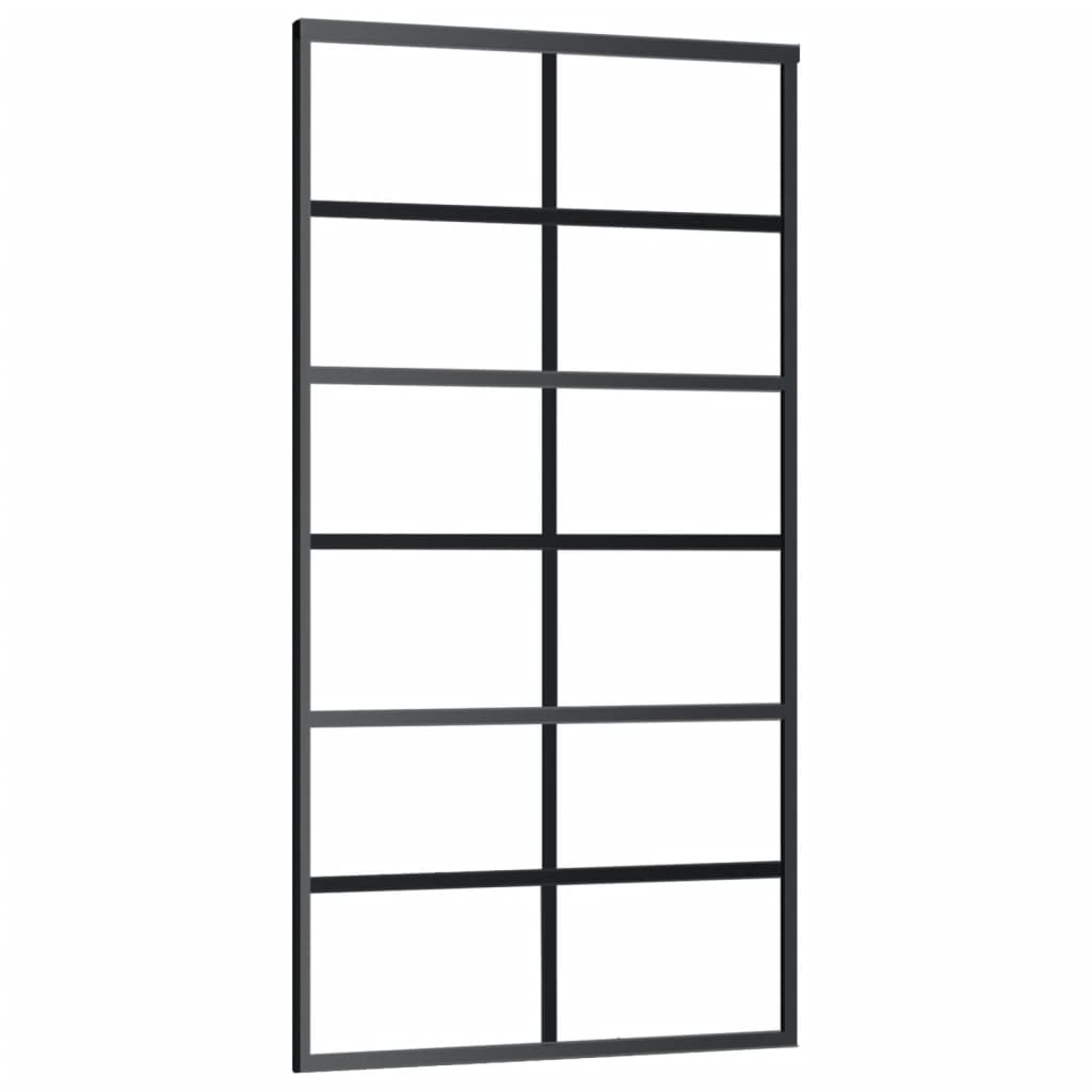 Ușă glisantă cu set feronerie, 102x205 cm, sticlă ESG/aluminiu