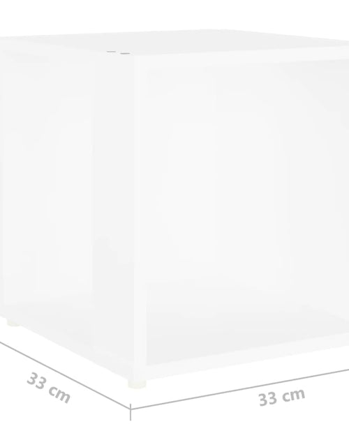 Încărcați imaginea în vizualizatorul Galerie, Masă laterală, alb, 33x33x34,5 cm, PAL
