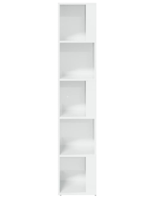 Încărcați imaginea în vizualizatorul Galerie, Dulap de colț, alb extralucios, 33x33x164,5 cm, PAL
