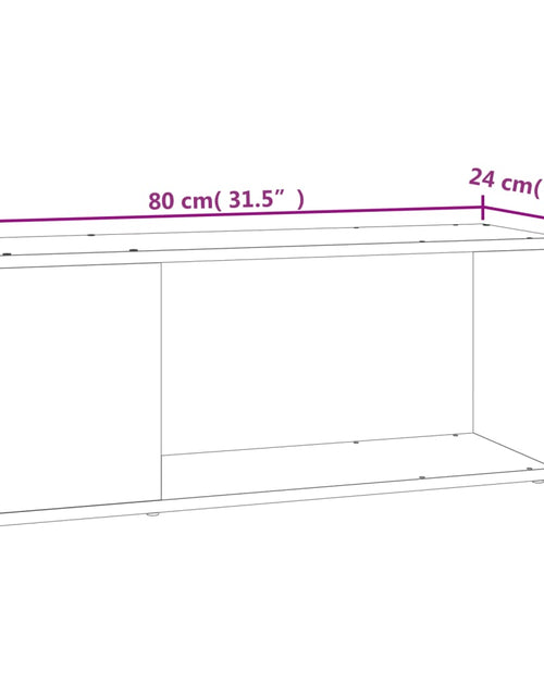 Загрузите изображение в средство просмотра галереи, Comodă TV, gri beton, 80x24x32 cm, PAL
