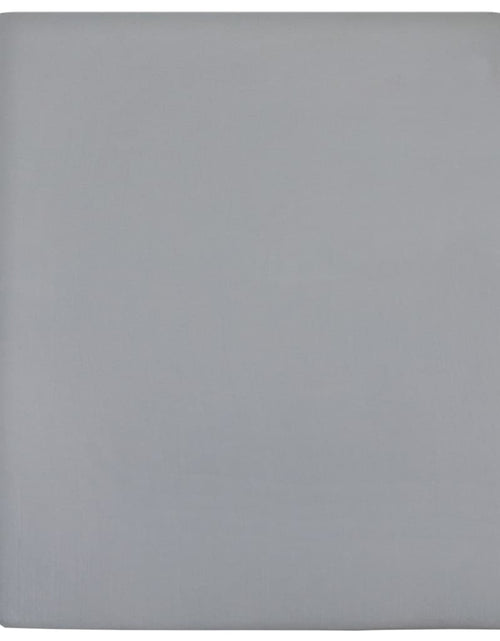 Încărcați imaginea în vizualizatorul Galerie, Cearșaf de pat cu elastic, gri, 100x200 cm, bumbac
