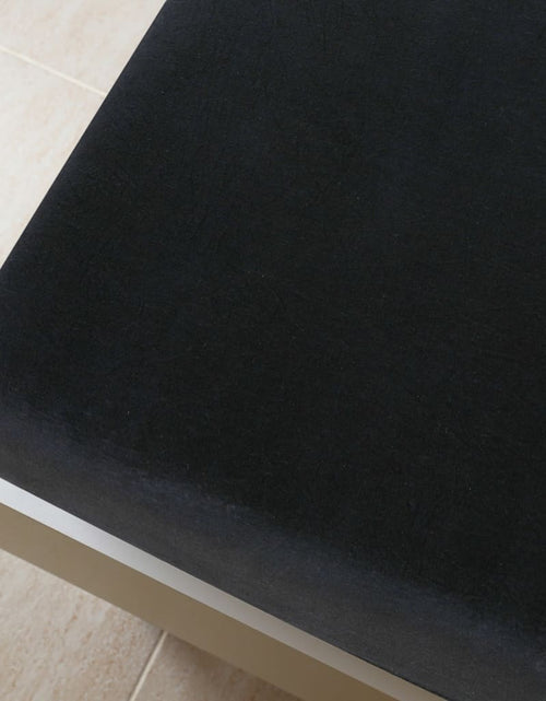 Încărcați imaginea în vizualizatorul Galerie, Cearșaf de pat cu elastic, 2 buc., negru, 90x200 cm, bumbac
