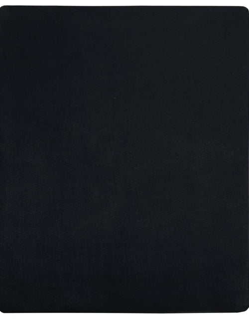 Загрузите изображение в средство просмотра галереи, Cearșaf de pat cu elastic, 2 buc., negru, 100x200 cm, bumbac
