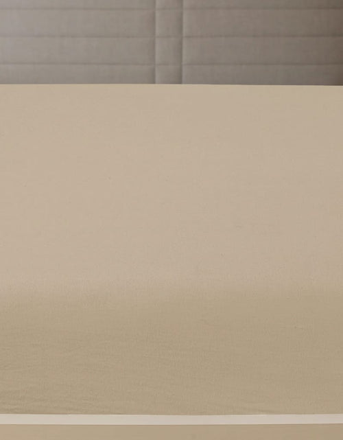Încărcați imaginea în vizualizatorul Galerie, Cearșaf de pat cu elastic, 2 buc, gri taupe, 160x200 cm bumbac

