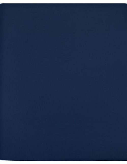 Încărcați imaginea în vizualizatorul Galerie, Cearșaf de pat cu elastic, bleumarin, 90x200 cm, bumbac

