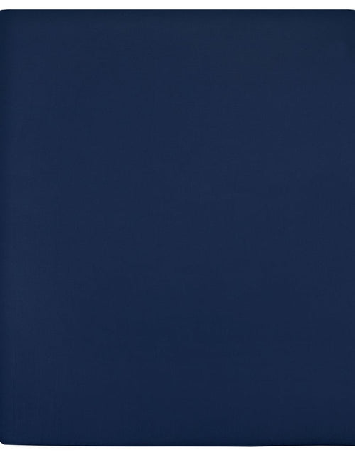 Загрузите изображение в средство просмотра галереи, Cearșaf de pat cu elastic, bleumarin, 100x200 cm, bumbac
