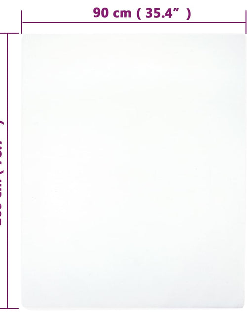 Загрузите изображение в средство просмотра галереи, Cearșaf de pat cu elastic, alb, 90x200 cm, bumbac
