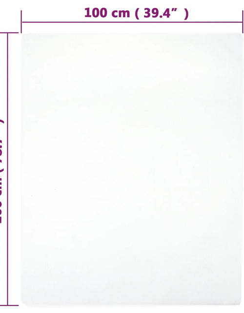 Загрузите изображение в средство просмотра галереи, Cearșaf de pat cu elastic, alb, 100x200 cm, bumbac
