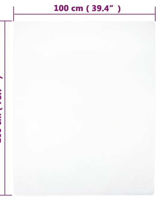 Încărcați imaginea în vizualizatorul Galerie, Cearșaf de pat cu elastic, 2 buc, alb, 100x200 cm, bumbac
