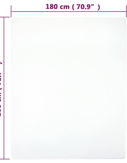 Загрузите изображение в средство просмотра галереи, Cearșaf de pat cu elastic, alb, 180x200 cm, bumbac
