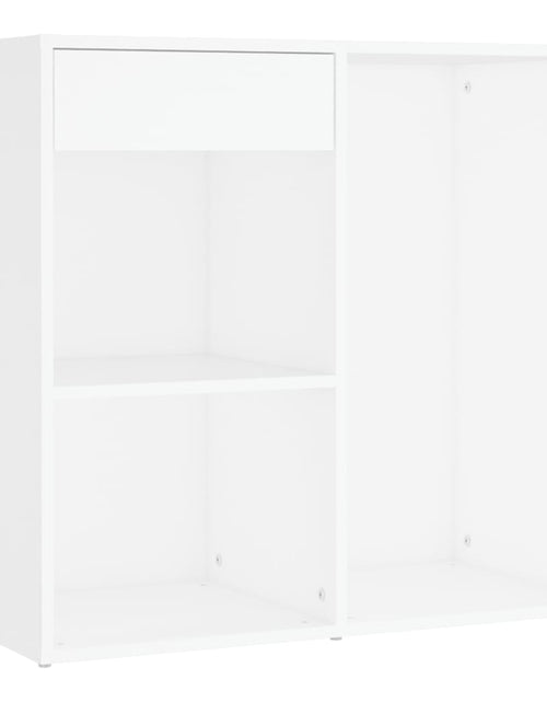 Загрузите изображение в средство просмотра галереи, Masă de toaletă cu LED și 2 dulapuri, alb, lemn prelucrat

