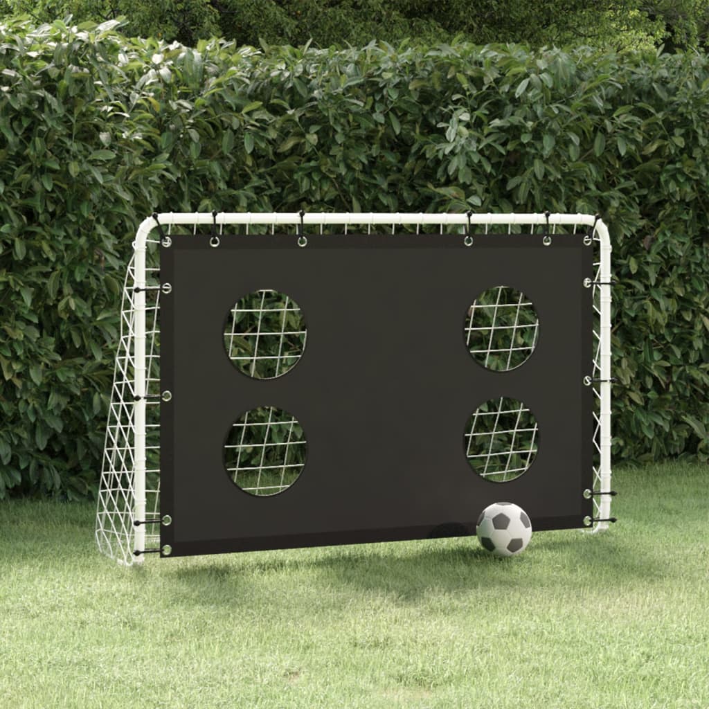 Poartă de fotbal cu plasă de antrenament, 184x61x122 cm, oțel - Lando