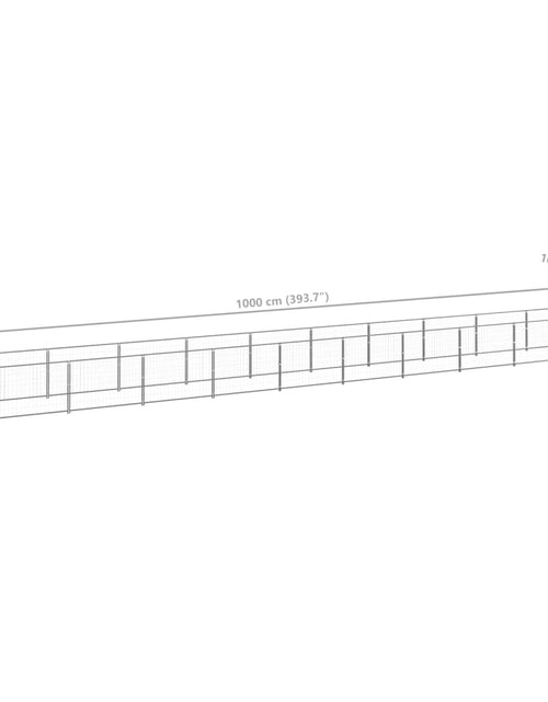 Загрузите изображение в средство просмотра галереи, Padoc pentru câini, argintiu, 10 m², oțel
