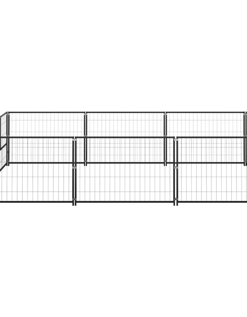 Загрузите изображение в средство просмотра галереи, Padoc pentru câini, negru, 6 m², oțel
