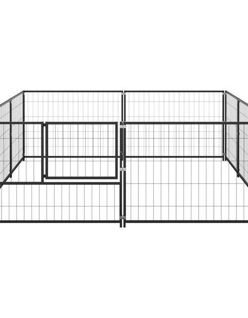 Загрузите изображение в средство просмотра галереи, Padoc pentru câini, negru, 6 m², oțel
