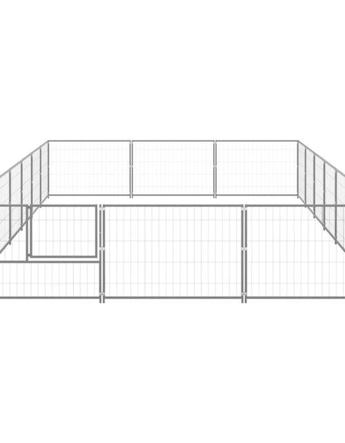 Загрузите изображение в средство просмотра галереи, Padoc pentru câini, argintiu, 21 m², oțel
