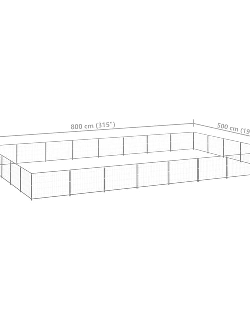 Загрузите изображение в средство просмотра галереи, Padoc pentru câini, argintiu, 40 m², oțel
