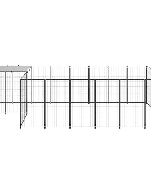 Încărcați imaginea în vizualizatorul Galerie, Padoc pentru câini, negru, 8,47 m², oțel
