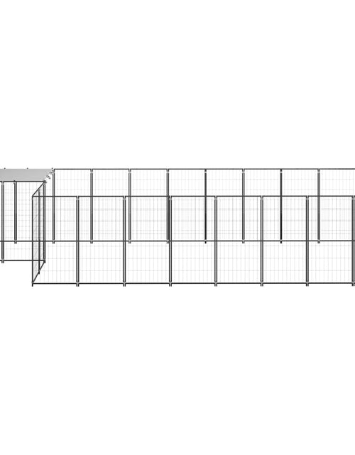 Загрузите изображение в средство просмотра галереи, Padoc pentru câini, negru, 10,89 m², oțel
