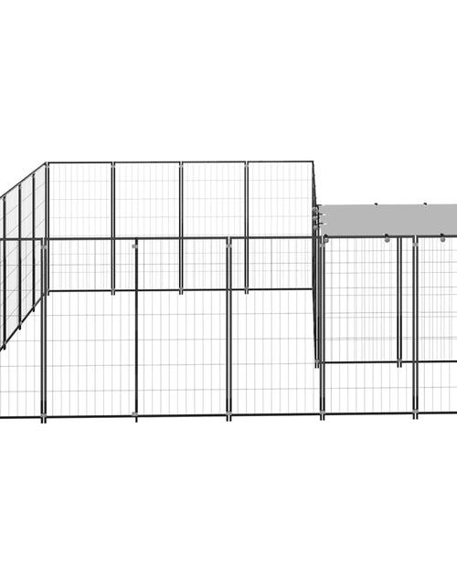 Încărcați imaginea în vizualizatorul Galerie, Padoc pentru câini, negru, 8,47 m², oțel
