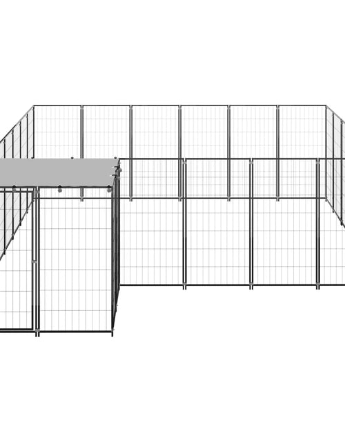 Загрузите изображение в средство просмотра галереи, Padoc pentru câini, negru, 12,1 m², oțel
