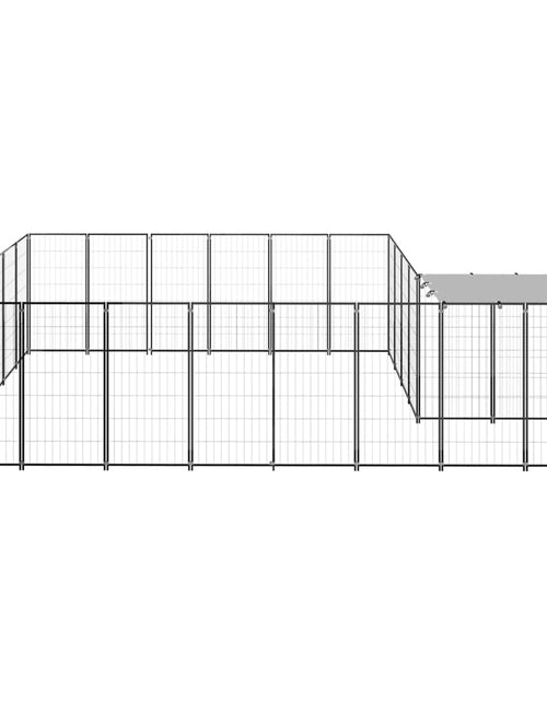 Загрузите изображение в средство просмотра галереи, Padoc pentru câini, negru, 12,1 m², oțel
