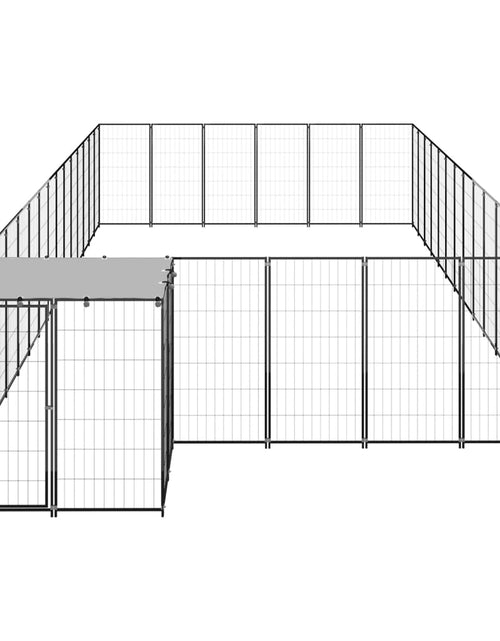 Încărcați imaginea în vizualizatorul Galerie, Padoc pentru câini, negru, 26,62 m², oțel
