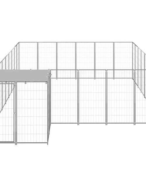 Загрузите изображение в средство просмотра галереи, Padoc pentru câini, argintiu, 15,73 m², oțel
