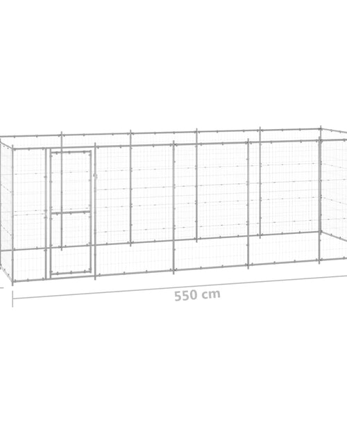 Загрузите изображение в средство просмотра галереи, Padoc pentru câini de exterior, 12,1 m², oțel galvanizat
