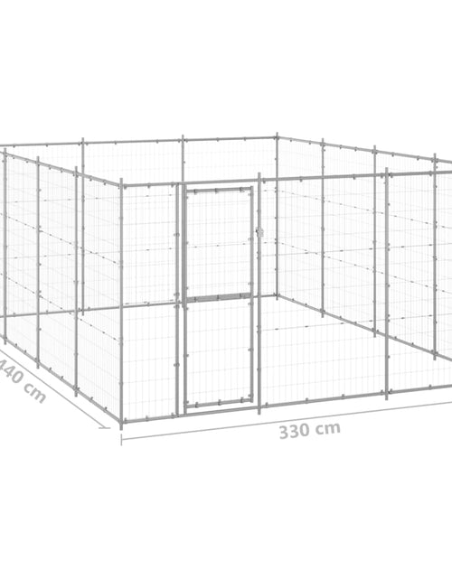 Încărcați imaginea în vizualizatorul Galerie, Padoc pentru câini de exterior, 14,52 m², oțel galvanizat
