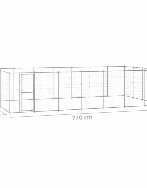 Загрузите изображение в средство просмотра галереи, Padoc pentru câini de exterior, 33,88 m², oțel galvanizat
